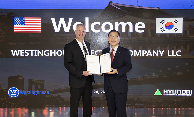 Signing ceremony with U.S.-based Westinghouse on May 24 to strategically cooperate on the global business of large-scale nuclear power plant(AP1000 model)